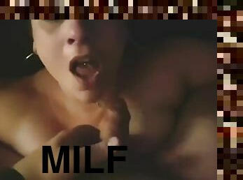 Horny MILF with cum on face loves a sloppy facefucking! Deep throat with facial! ????????