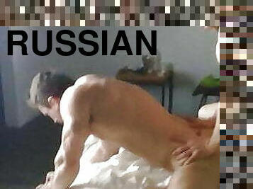 krievu, amatieris, tūpļa, minēts, milzīgs-dzimumloceklis, homoseksuāls, grupveida-seks, muskuļots