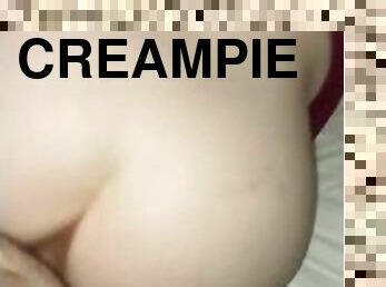 pappa, doggy-style, fet, fitta-pussy, amatör, creampie, bbw, rödhårig, slyna, sprut