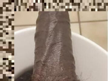 banhos, masturbação, pénis-grande, punheta, preto, gozando, chuveiro, apanahado, sozinho, pénis