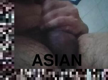 asiatique, amateur, fellation, énorme-bite, ados, branlette, solo, bite