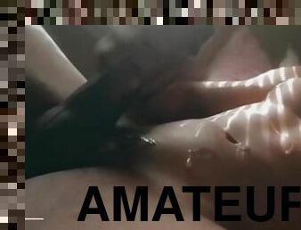 masturbation, amatör, cumshot, mörkhyad, gigantisk-kuk, sprut, ensam, kuk