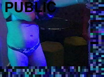 Stripping down to my lingerie and dancing in the public bar