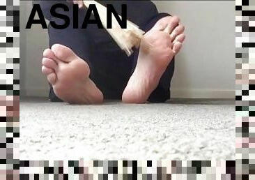 asiatisk, amatör, gay, massage, fötter, fetisch, ensam