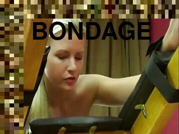 Blondie spanked by machine
