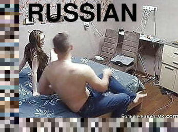 Russian cuckold watches as a lover fucks his girlfriend