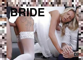 Debt Collector Fucks The Bride In White Dress With Claudia Macc