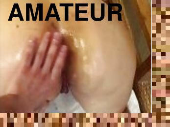 röv, storatuttar, fet, amatör, anal, milf, hemmagjord, mamma, creampie, par