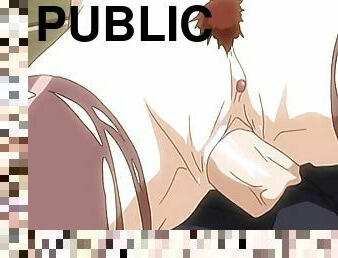 Hot public buttplug and tumble DP Hentai