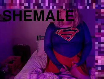 Sissy Supergirl Talks Dirty While Playing With Herself