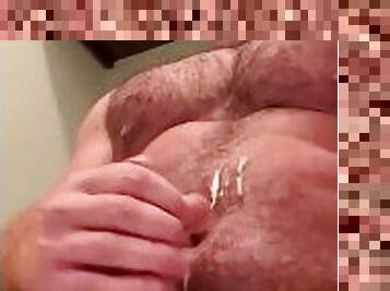 Hairy Musclebear Grunting and Shooting Huge Thick Load of Cum OnlyfansBeefBeast Beefy Bear Big Dick