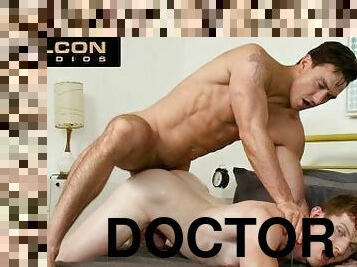 mamada, doctor, polla-enorme, gay, besando, musculada, gay-joven, realidad, polla