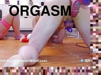 extrem, gigantisk, orgasm, anal, knullande, maskiner, dildo