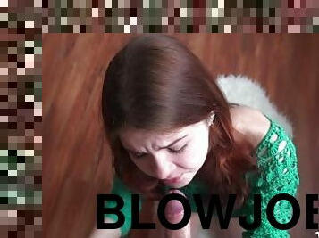 Home blowjob and cum on ass redhead Renata Fox
