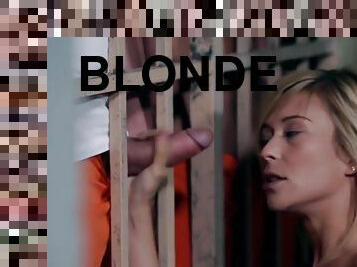 anal-sex, immens-glied, 3etwas, strümpfe, blondine, prison, brunette