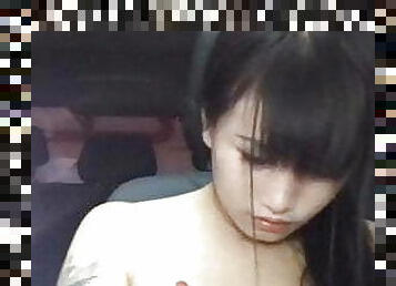 The ever-changing goddess Meixin sprayed with cum in an underground parking lot
