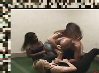Three On One Grappling With Cindy, Julie and Moriah