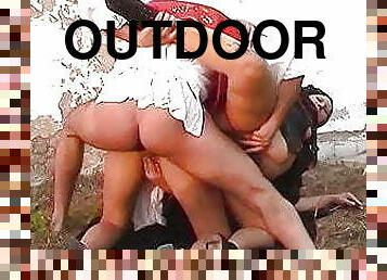 outdoor anal orgy at the family farm