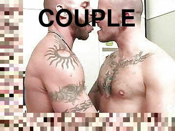 anal, gay, couple, musclé