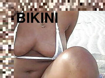 slavni, latine, plaža, bikini