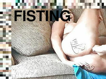 fisting, orgasme, giclée, femme, amateur, anal, jouet, gode