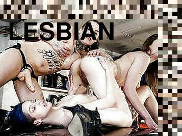 Lesbians Oil Change