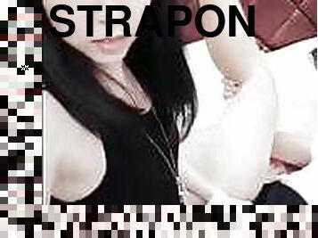 asiatisk, masturbation, shemale, strap-on, amatör, anal, leksak, ladyboy, små-bröst