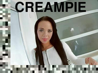 Tricia Teen gets her holes filled up with jizz of creampie by All Internal