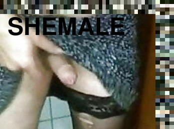 masturbation, transsexuelle, amateur, mature, branlette, ladyboy, bas, ejaculation, lingerie, solo