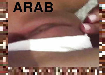 masturbation, fitta-pussy, arabisk, fingerknull, vacker, rakad