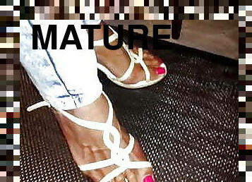 mature, lesbienne, célébrité, latina, maman, pieds, bisexuels, en-nylon, talons-hauts, jambes