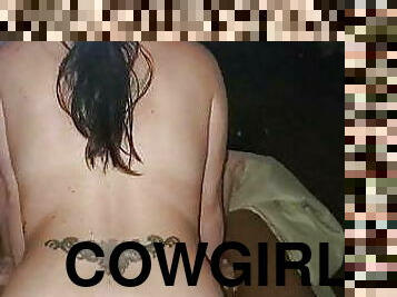 ridning, cowgirl, pik