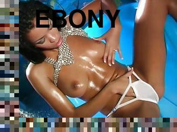 Brunette Ebony Babe Bates For You - Pleasure Photorama