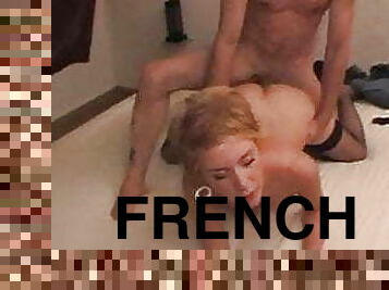 orgasme, fellation, française, blonde