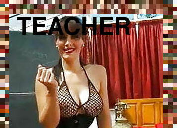 Sexy teacher teases 
