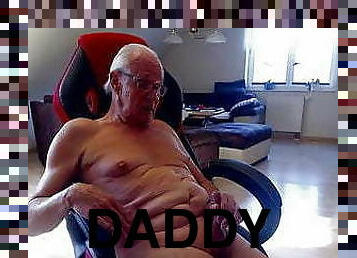 papa, gay, branlette, webcam, pappounet