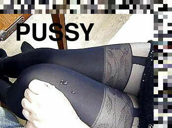 grande, meia-calça, cona-pussy, tiro-ao-alvo, punheta, compilação, ejaculação