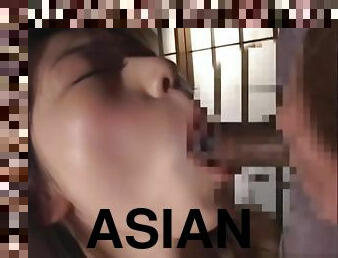 asiatisk, röv, fitta-pussy, fru, japansk, vått