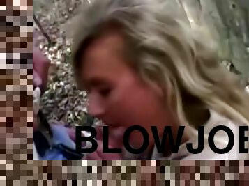 Blowjob From a Blonde in Public