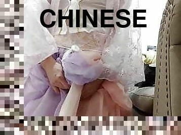 Cum wearing chinese traditional dress hanfu princess