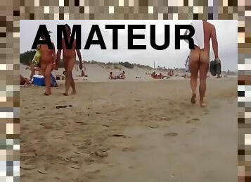 amatör, kamera, strand, voyeur