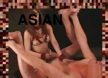 asiatisk, strap-on, hardcore, japansk