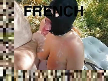 french masked outdoor gang bang