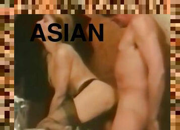 asiatique, vintage, française, sexe-de-groupe