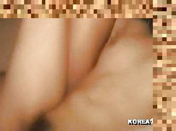 asiatisk, gruppknull, slyna, knull, vagina, koreansk, close-up, rövhål