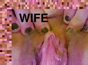 Wife closeup masturbation