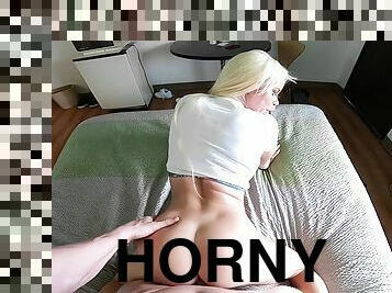 Thickumz- Horny Blonde Twerks Ass and Cruises For Cock