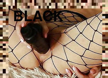 Hot bitch Fucks herself with a big black cock. Cumming from 