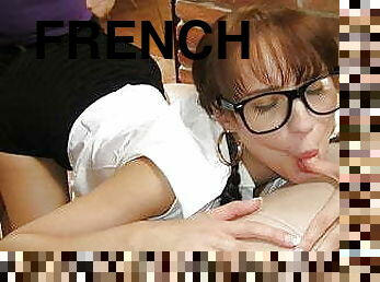 French secretary who wants to get her mouth Fucked