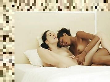 Beautiful lesbians make love at the spa